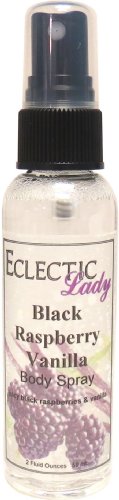 Eclectic Lady Black Raspberry Vanilla Body Spray, 2 ounces, Body Mist for Women with Clean, Light & Gentle Fragrance, Cologne with Soft, Subtle Aroma For Daily Use