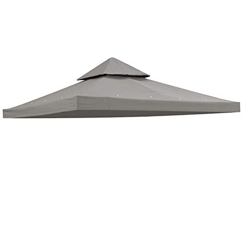AyaMastro Gray 120.13" 2Tier Patio Gazebo Canopy Tent Replacement with Ebook
