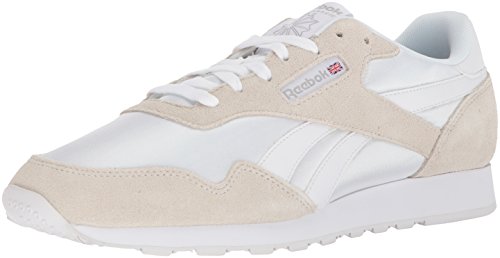 Reebok Men's Royal Nylon Walking Shoe, Us-White/White/Steel, 12.5 M US