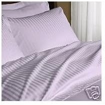 1000 Thread Count Four (4) Piece Queen Size Lavender Stripe Bed Sheet Set, 100% Egyptian Cotton, Premium Hotel Quality