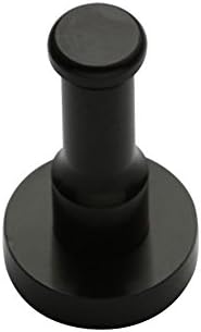 Juanshop 2pcs Single Hook Single Hat Coat Robe Door Wall Hook Hanger Space Aluminum 10 Colors (Black)