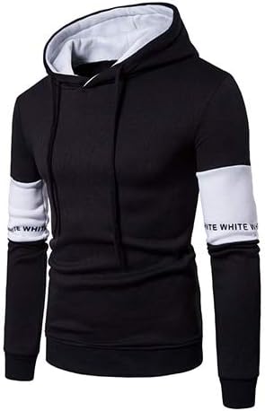 Men's Sweatshirt Casual Mens Hoodies Streetwear Hip Hop Long Sleeve Hoodie Men Black White Bodybuilding Sweatshirts Male Sportswear Hoody Jacket