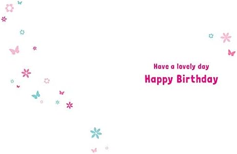 Piccadilly Greetings Group Ltd PRETTY COLOURFUL BUTTERFLY & FLOWERS NIECE BIRTHDAY GREETING CARD,pink, pink|white|blue|grey, 7 x 5 - Image 3