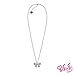 JoJo Siwa Signature Collection White Hair Bow and Studded Silver Bow Pendant Necklace Gift Set (See More Designs and Colors)