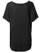 Awesome21 Women's Solid Loose Fit Soft Stretch V-neck Short Sleeve Tunic Top