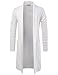 NEARKIN (NKNKTNC803 Mens Slim Cut Look Knitwear Shawl Collar Long Cardigan Sweater White US L(Tag Size L)