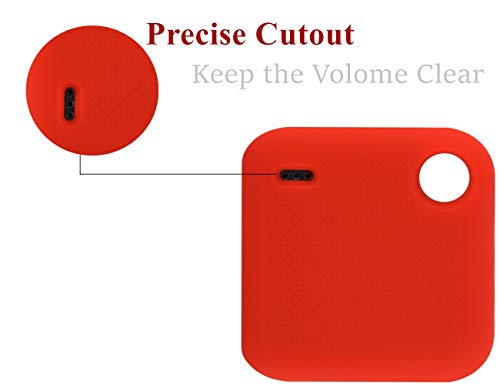 (2 Packs) Silicone Cases for Tile Pro 2020 and 2018,Doweiss Premium Soft Skin Rubber Protective Case Cover Anti Scratch Light Weight with Clips Keychain (Black + Red)