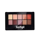 Insfipl Pro 10 Color Nudes Eyeshadow Palette Set Highly Pigmented Makeup，Brush in 0.42OZ (Blushed)