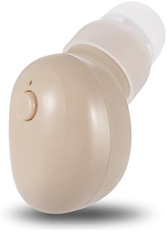Bluetooth Earbud, TuneActive Smallest Invisible Wireless Car headset [Magnetic USB Charging], HD Mic with Hands-free Calling Mini Office Earphone Light Sport Headphones One Earpiece (Beige/Skin)