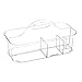 mDesign Plastic Portable Nursery Storage Organizer Caddy Tote - Divided Basket Bin with Handle - Holds Bottles, Spoons, Bibs, Pacifiers, Diapers, Wipes, Baby Lotion - Lumiere Collection - Clear