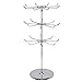 Display Stand 2 Tier/3 Tier Counter Top Spinner Rack Silver Metal for Malls, Showroom,Retail Store (Silver, 3 Tier)