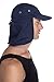 Top Level Fishing Sun Cap - Ear Neck Flap Hat, Navy