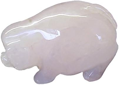 Jade Market Hong Kong Vintage Chinese Figurine Beautiful And Delicate Rose Quartz Feng Shui Pig - 2.5 Inch