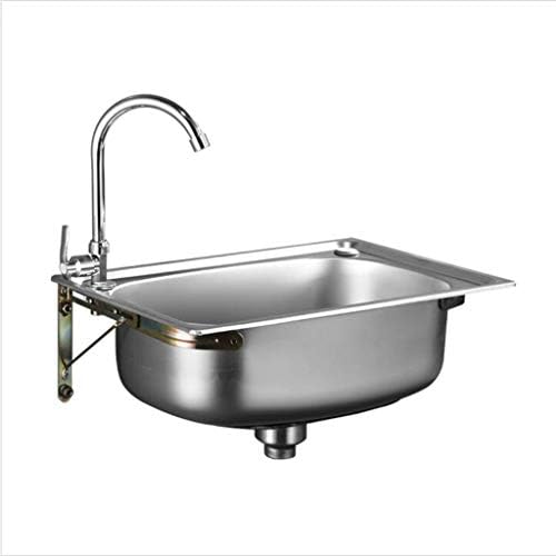 ステンレスシンク小さなシングルスロット壁に取り付けられたキッチンシンプルな洗面台シンク