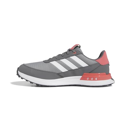 adidas Men’s S2G Spikeless 24 Golf Shoes, Grey Three/Footwear White/Preloved Scarlet, 8