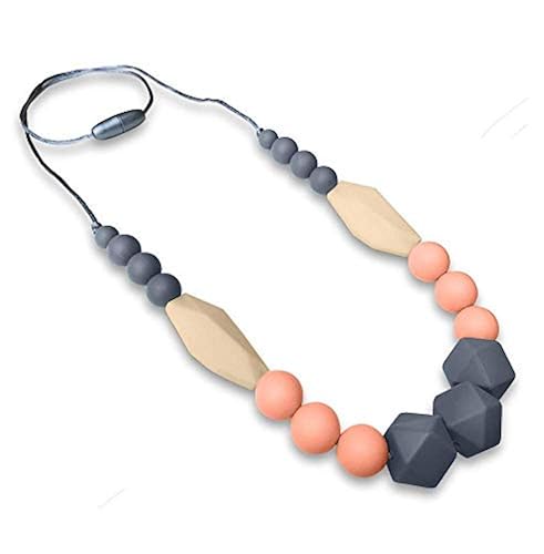 REIGNDROP Baby Teething Necklace for Mom, Silicone Teether