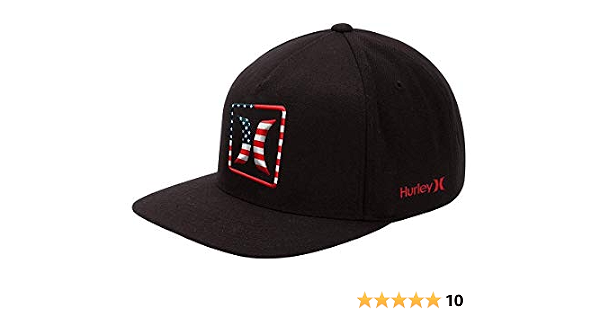 USA Flag Snapback Black Men's Hat 