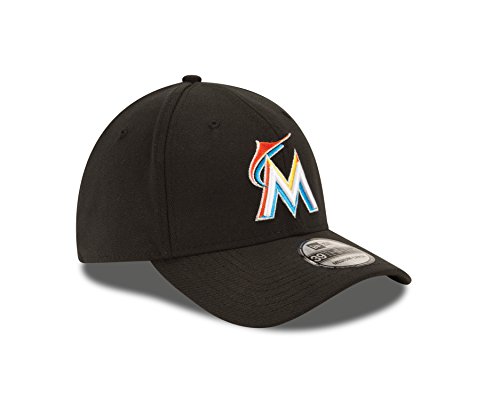 New Era MLB Miami Marlins Junior Team Classic Home 39Thirty Stretch Fit Cap, Black, Toddler/Child