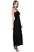 Sakkas 5026 Comfortable Jersey Feel Solid Color Smocked Bodice String Halter Maxi / Long Dress - Black / X-Large