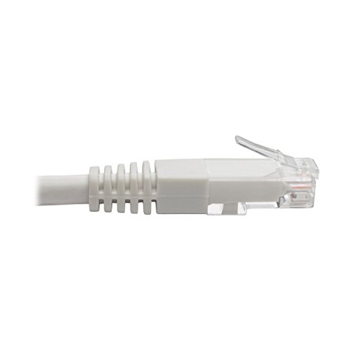 TRIPP LITE Cat6 Cat5e Gigabit Molded Patch Cable 24 AWG RJ45 M/M 550MHz Premium, White, 20' (N200-020-WH)