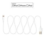 Omars 3217553 4ft Lightning 8pin to USB SYNC Cable Charger Cord (White)