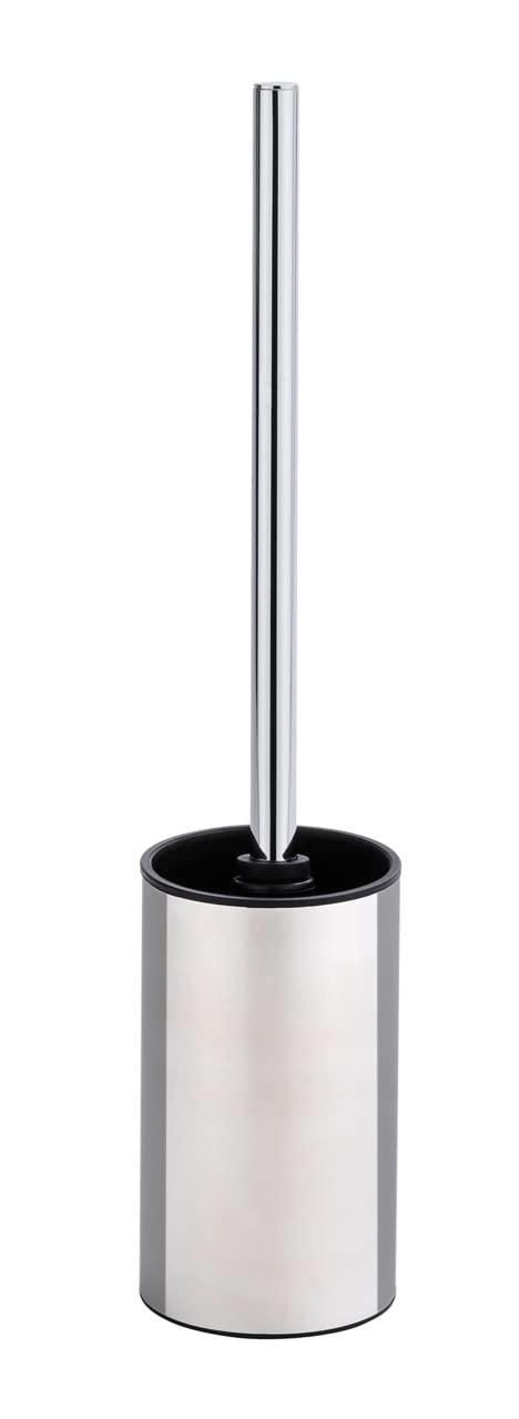 WENKO Detroit Toilet Brush - Stainless Steel, 8.9 x 41.5 x 8.9 cm, Satinized, Silver