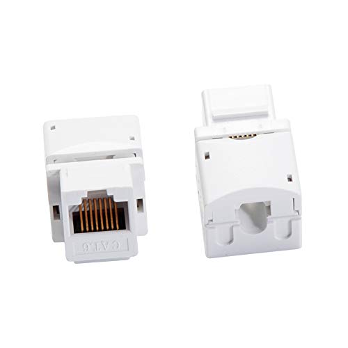 Generic Keystone Jack RJ45 Ethernet Module Cat6 Network Coupler Punch Down Adapter Compatible Cat 6/5e/5 Connector(10 Pack) - Thumbnail 4