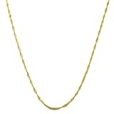 14k Yellow Gold 0.9mm Singapore Chain (16, 18, 20, 22, 24 or 30 inch)