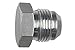 ICT Billet -10AN Flare Plug Male Nut 10 AN Cap Fitting Aluminum Thread Connector for Automotive Fluids Designed & Manufactured in the USA Bare Aluminum AN806-10A