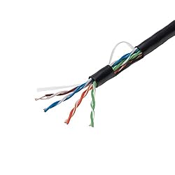 1000ft Cat5e Black Solid 24AWG Cable UTP Cat5 Bulk