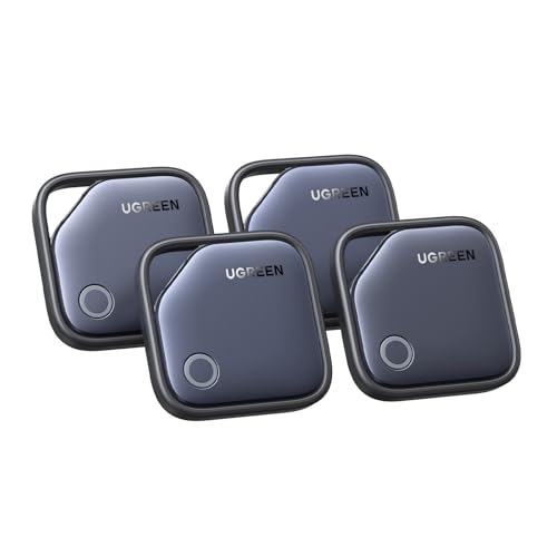 FineTrack kompatibel mit Apple Find My (nur iOS), GPS Tracker, Schlüsselfinder mit Austauschbarer Batterie, 24 Monaten Batterielebensdauer, Tracker für Koffer, Keys, Reisepässe(4 Pack)