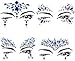 4 Sets Mermaid Face Gems Rhinestone Tattoo Festival Jewels Eyes Face Body Temporary Tattoos Glitter Temporary Tattoo Bindi Crystals Rainbow Tears Stickers