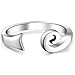 Personalized Open Spiral Pinky Midi Filigree Celtic Scroll Swirl Toe Ring For Women Teen Oxidized .925 Silver Sterling Adjustable Customizable