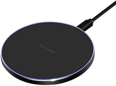 Wireless Fast Charger QI Certified for iPhone X iPhone 8 8 Plus Samsung Galaxy Note 8 S8, S8 plus S7 S7 Edge S6 S6 Edge Nokia 9 Huawei Mate 10 Nexus 4 Nexus 5 Lumia 920 (black)