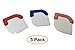 Premium Pan | Skillet Scraper Dish, Pastry, Cake & Dough Scraper Tool (3 Pack) Assorted Colors dough scraper pastry scraper