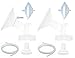 Nenesupply 21mm Flange Pump Parts Compatible w Spectra S2 S1 Breast Pumps Replacement Kit for Spectra Pump Parts S2 Parts S2 Accessories Inc Flange Duckbill Valve Backflow Protector