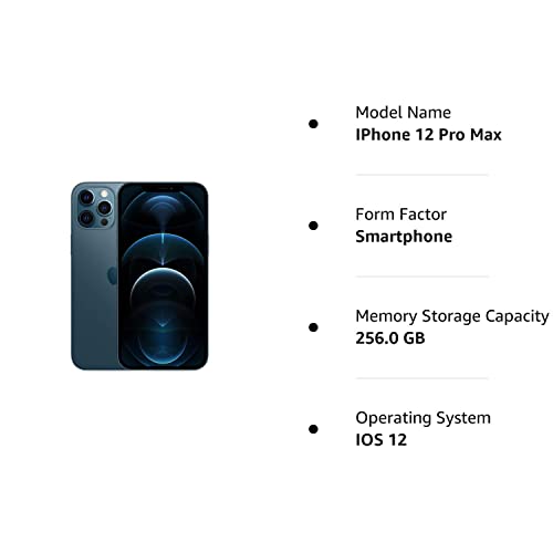Apple iPhone 12 Pro Max, 128GB, Pacific Blue Unlocked (Renewed