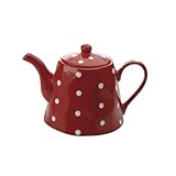 Maxwell and Williams Sprinkle Teapot, 40.5-Ounce, Red