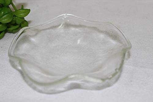 1 Piece of Clear Glass Wavy Dish Replacement Large 4''x1.2'' Plate Bowl Lid Tray for Aroma Therapy Lamp and Tart Wax Melt Warmers Electric Oil Aromatherapy Burner