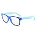 Gudzws Kids Blue Light Blocking Glasses Rectangle Digital Boys Girl Age for 5-12 (Blue)