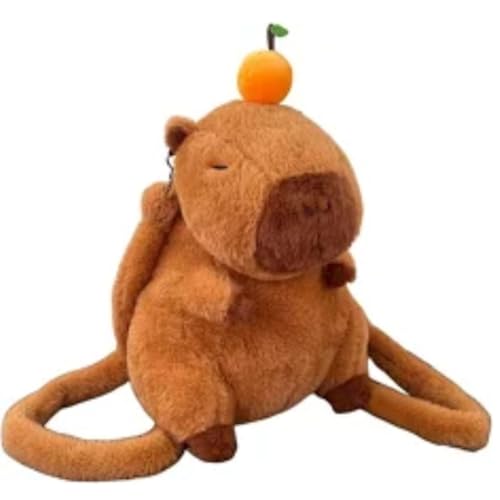 Mochila de Pelúcia Capivara Super Fofa e Macia Ideal Para o Dia a Dia Compacta e Espaçosa ideal para Crianças Adolescentes ou Adulto