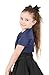 BlackButterfly Kids Satin Short Sleeve Bolero Childrens Girls Shrug (Midnight Blue, 13-14 YRS)