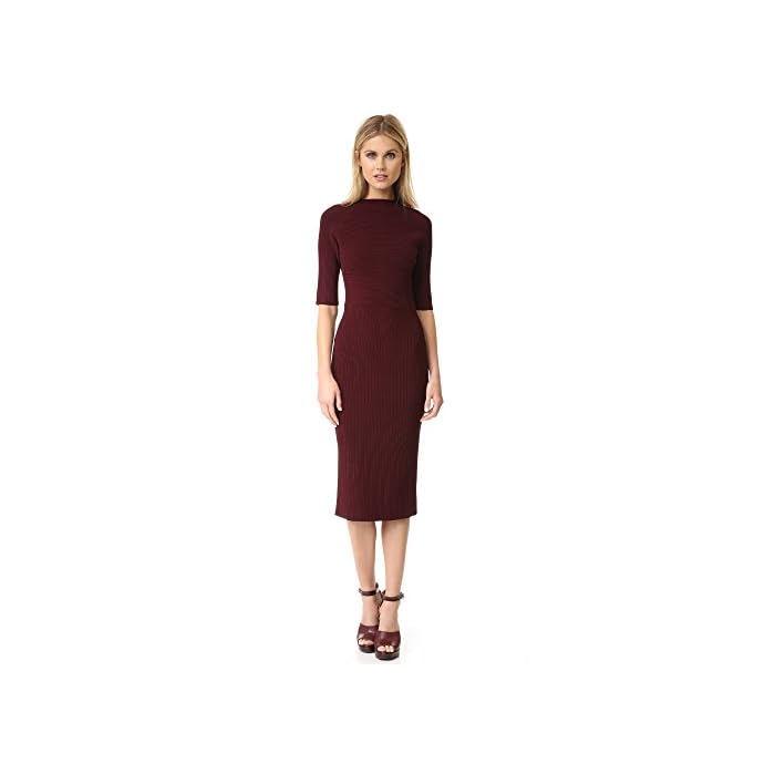 Ottoman Knit Dress, Bordeaux, Small 