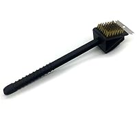 Silfrae Stainless Steel Barbecue Clip Outdoor Barbecue Accessories Barbecue Pliers BBQ Food Clip Carbon Clip Carbon Tool Set (Black, 3in1 Barbecue Brush)
