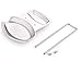 Pevor Lid and Spoon Rest, Stainless Steel Pan Pot Cover Lid Rack Stand Spoon Rest Stove Organizer Storage Soup Spoon Holder for Home Kitchen and Bar Tools, Silver