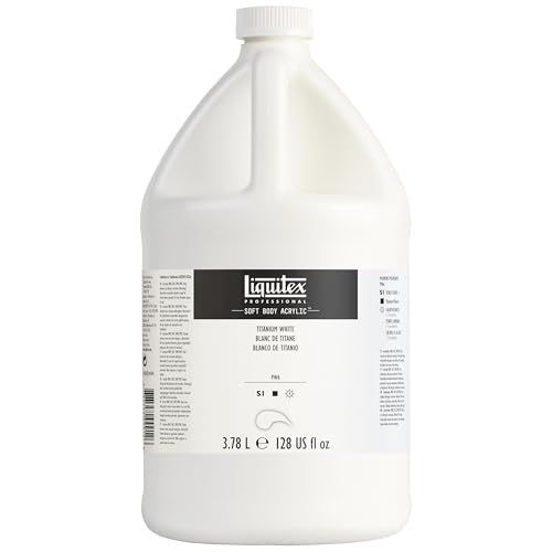 Liquitex Soft Body Acrylic Paint, 128-oz Bottle, Titanium White