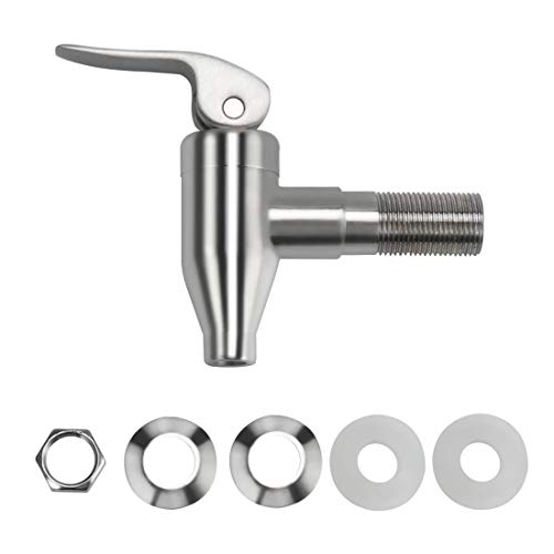 Beverage Dispenser Replacement Spigot, Water Dispenser Replacement Faucet Spigot 16mm for Juice, Cold Drink, Wine and Beer, Stainless Steel Polished Finished