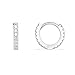 Sterling Silver 12mm CZ Pave Small Hoop Huggie Earrings Ear Cuffs