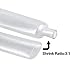 XHF 1/2 inch (13mm) 3:1 Waterproof Clear Heat Shrink Tubing Marine Grade Wire Cable Adhesive Lined Tube Insulation Seal Against Moisture Corrosion and Air Leakage, 4 Ft