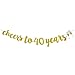 GOER cheers to 40 years and Champagne Glasses Gold Glitter Banner for 40th Birthday Party Decorations